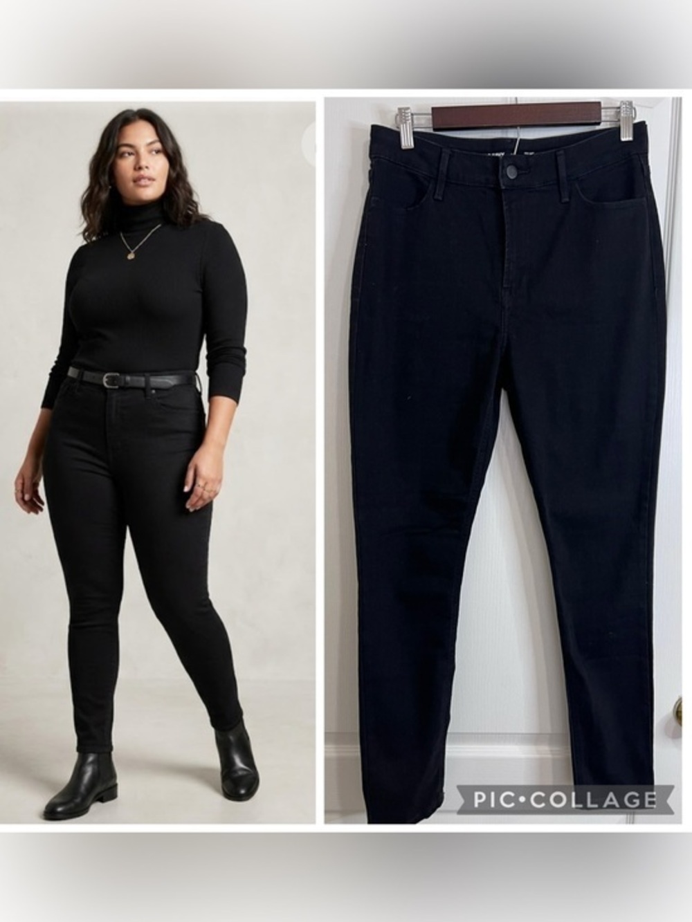 Old Navy Women's high rise wow Black super Skinny Jeans size 10